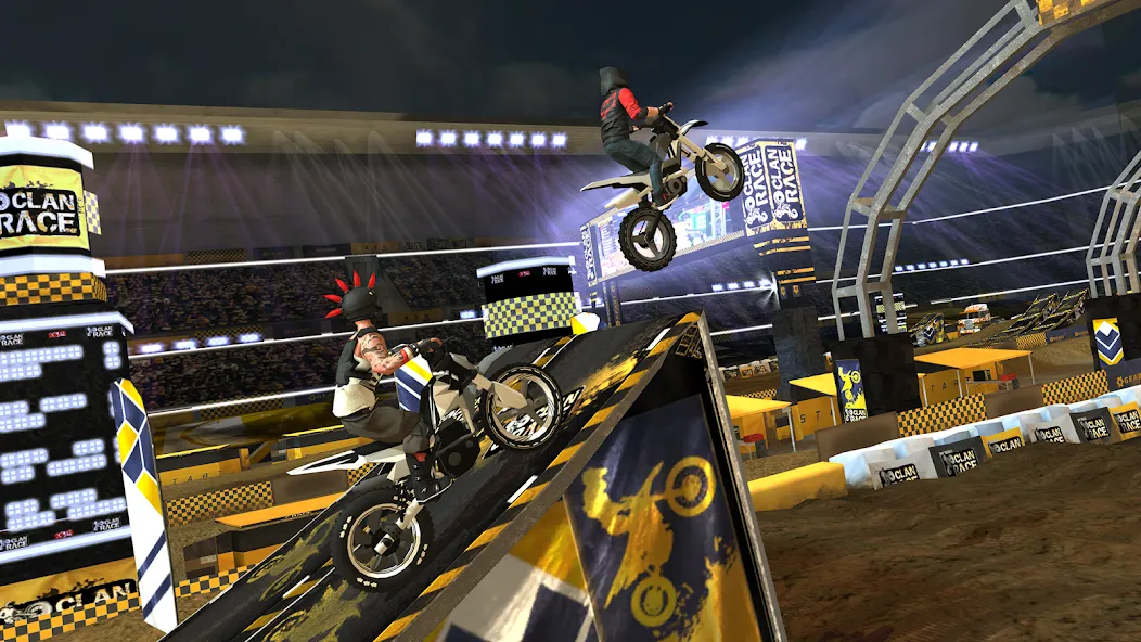Clan Race: PVP Motocross races (Клан Рейс) МОД/Взлом [Все открыто, Дополнительные деньги и Меню MOD] Screenshot 1