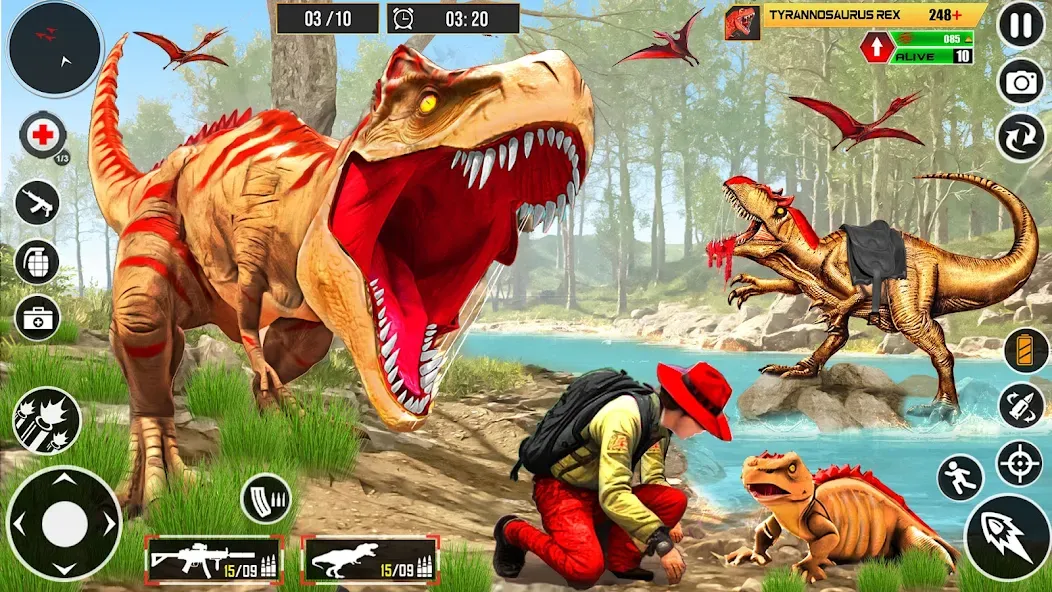 Real Dino Hunter 3D Gun Games (Уайлд Динозавр Хантер Ган Геймс) МОД/Взлом [Много монет, Открытые уровни и Мега MOD] Screenshot 1