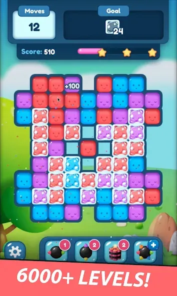 Match Blast Puzzle 3 МОД/Взлом [Бесконечные деньги, Монеты и Мега MOD] Screenshot 2