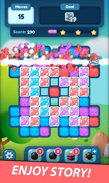 Match Blast Puzzle 3 МОД/Взлом [Бесконечные деньги, Монеты и Мега MOD] Screenshot 4