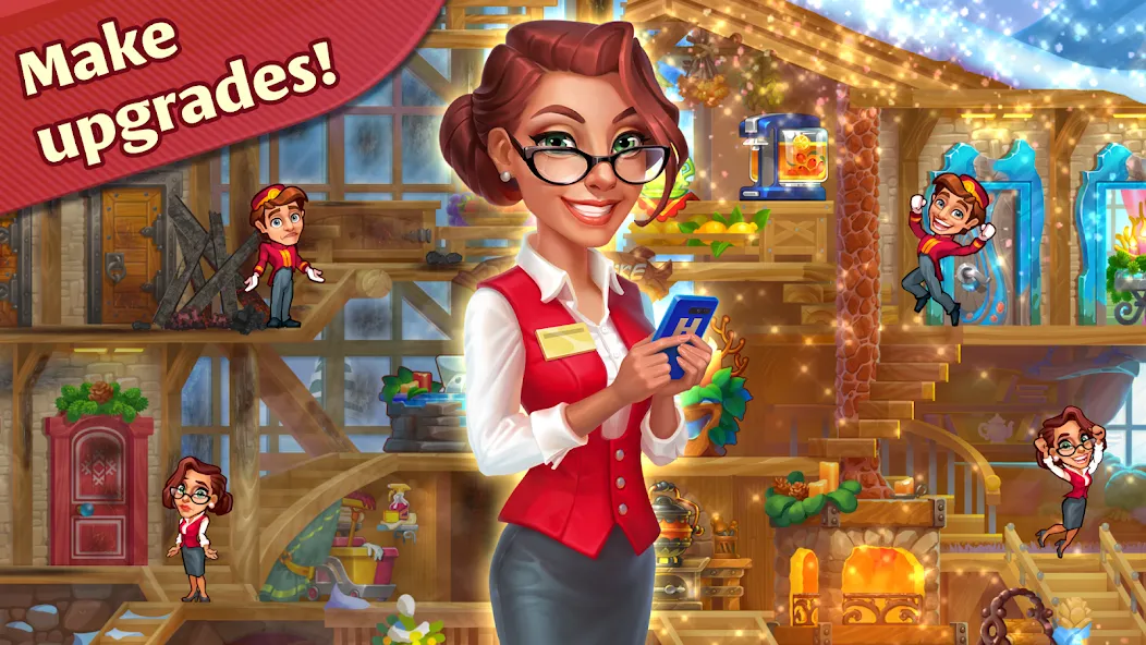 Grand Hotel Mania: Hotel games (Гранд Отель Мания) МОД/Взлом [Все открыто, Дополнительные деньги и Меню MOD] Screenshot 1