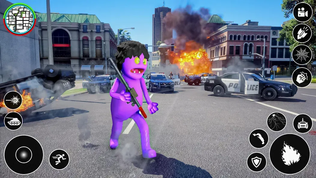 Blue Hero Gangster City Mafia МОД/Взлом [Бесконечные деньги, Монеты и Мега MOD] Screenshot 3