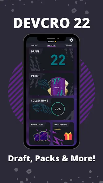 DEVCRO 22 - Draft, Packs (ДЕВКРО ФУТ 22) МОД/Взлом [Все открыто, Дополнительные деньги и Меню MOD] Screenshot 1