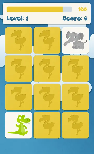 Animals memory game for kids МОД/Взлом [Меню, Бесконечные монеты и Открытые уровни] Screenshot 3