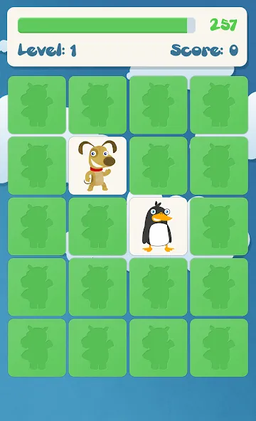 Animals memory game for kids МОД/Взлом [Меню, Бесконечные монеты и Открытые уровни] Screenshot 4