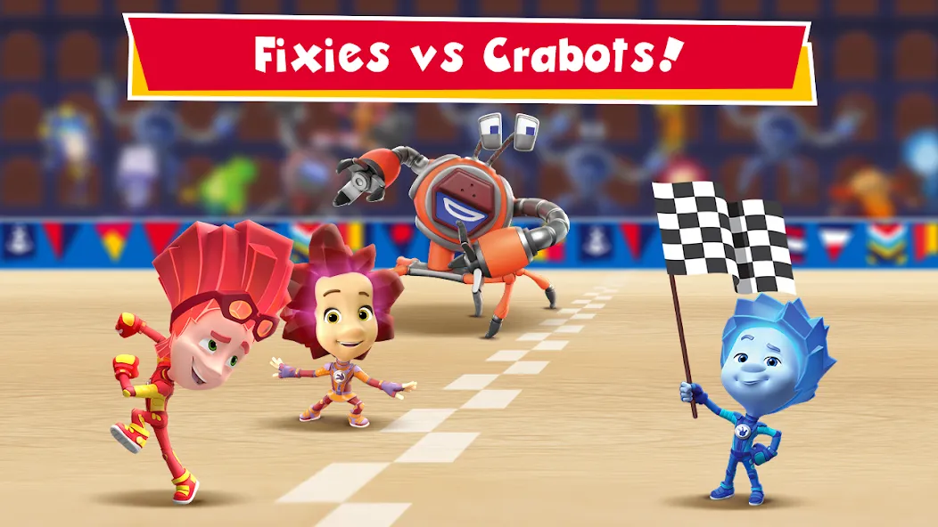 Fixies vs Crabots: Cool Game! МОД/Взлом [Все открыто, Дополнительные деньги и Меню MOD] Screenshot 1