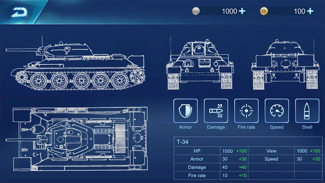 Ace Tank МОД/Взлом [Все открыто, Дополнительные деньги и Меню MOD] Screenshot 2