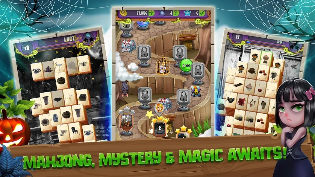 Mahjong: Secret Mansion (Маджонг) МОД/Взлом [Много монет, Открытые уровни и Мега MOD] Screenshot 1