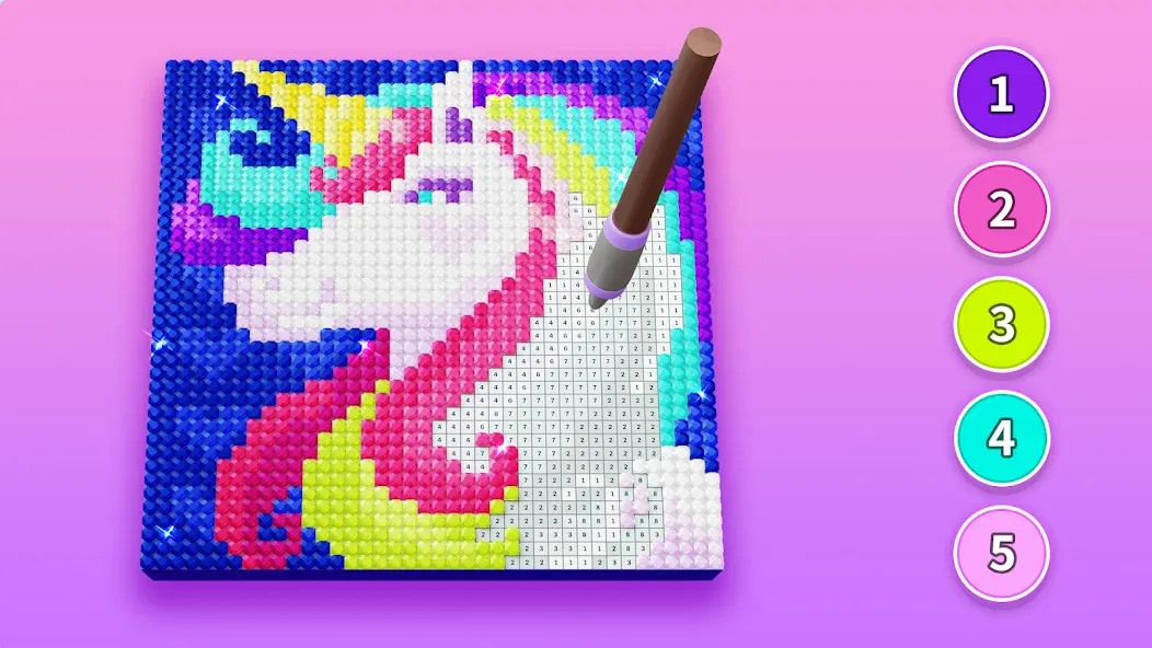 Diamond Painting by Number (Даймонд пейнтинг по номерам) МОД/Взлом [Все открыто, Дополнительные деньги и Меню MOD] Screenshot 4