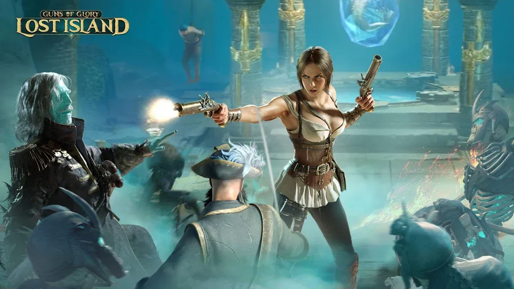 Guns of Glory: Lost Island (Ганз оф Глори) МОД/Взлом [Меню, Бесконечные монеты и Открытые уровни] Screenshot 2