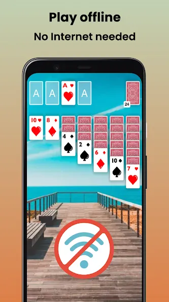 Klondike Solitaire Offline МОД/Взлом [Деньги, Монеты и Меню MOD] Screenshot 2