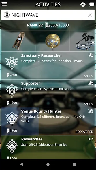 Warframe Companion (Уорфрейм Компаньон) МОД/Взлом [Бесконечные деньги, Монеты и Мега MOD] Screenshot 2