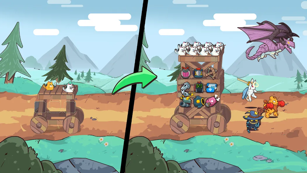 CatnRobot Idle TD: Battle Cat (КэтТауэр Айдл ТД) МОД/Взлом [Все открыто, Дополнительные деньги и Меню MOD] Screenshot 4