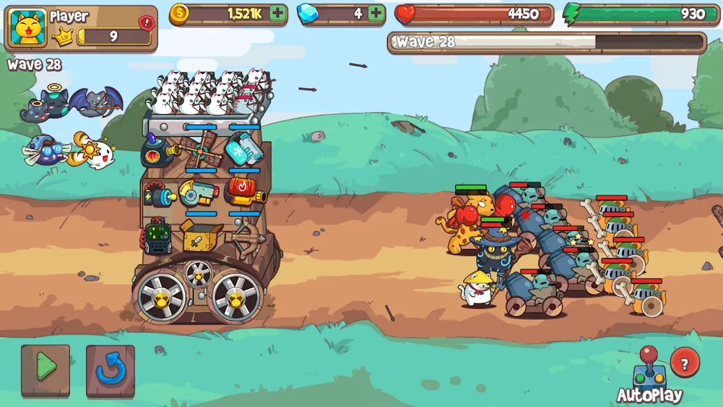 CatnRobot Idle TD: Battle Cat (КэтТауэр Айдл ТД) МОД/Взлом [Все открыто, Дополнительные деньги и Меню MOD] Screenshot 5