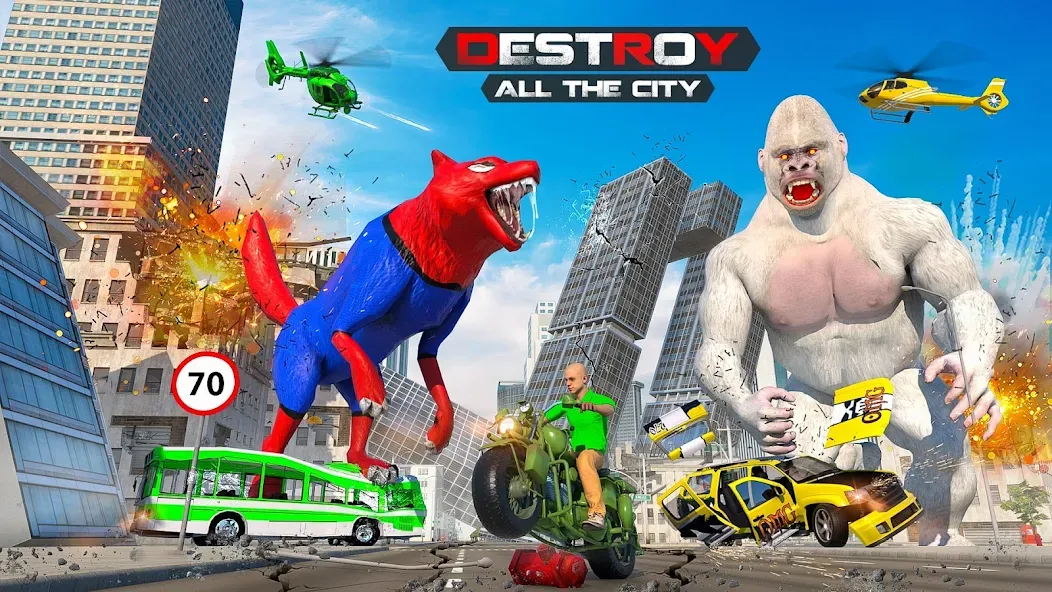Giant Gorilla Bigfoot Monster (Энгри Горилла) МОД/Взлом [Деньги, Монеты и Меню MOD] Screenshot 1