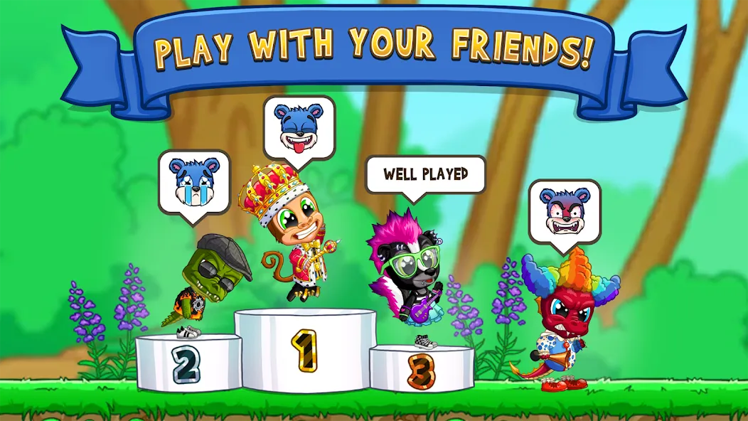 Fun Run 3 - Multiplayer Games (Фан Ран 3) МОД/Взлом [Деньги, Монеты и Меню MOD] Screenshot 2