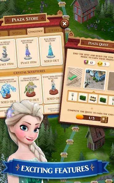 Disney Frozen Free Fall Games МОД/Взлом [Все открыто, Дополнительные деньги и Меню MOD] Screenshot 2