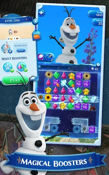 Disney Frozen Free Fall Games МОД/Взлом [Все открыто, Дополнительные деньги и Меню MOD] Screenshot 5