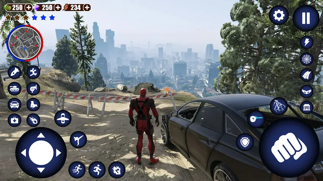 Miami Rope Hero Spider Game 2 МОД/Взлом [Деньги, Монеты и Меню MOD] Screenshot 3
