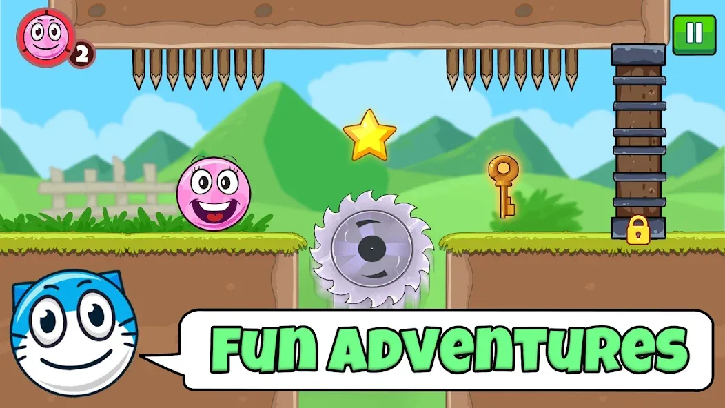 Red Ball Roller (Ред Болл Роллер) МОД/Взлом [Деньги, Монеты и Меню MOD] Screenshot 1