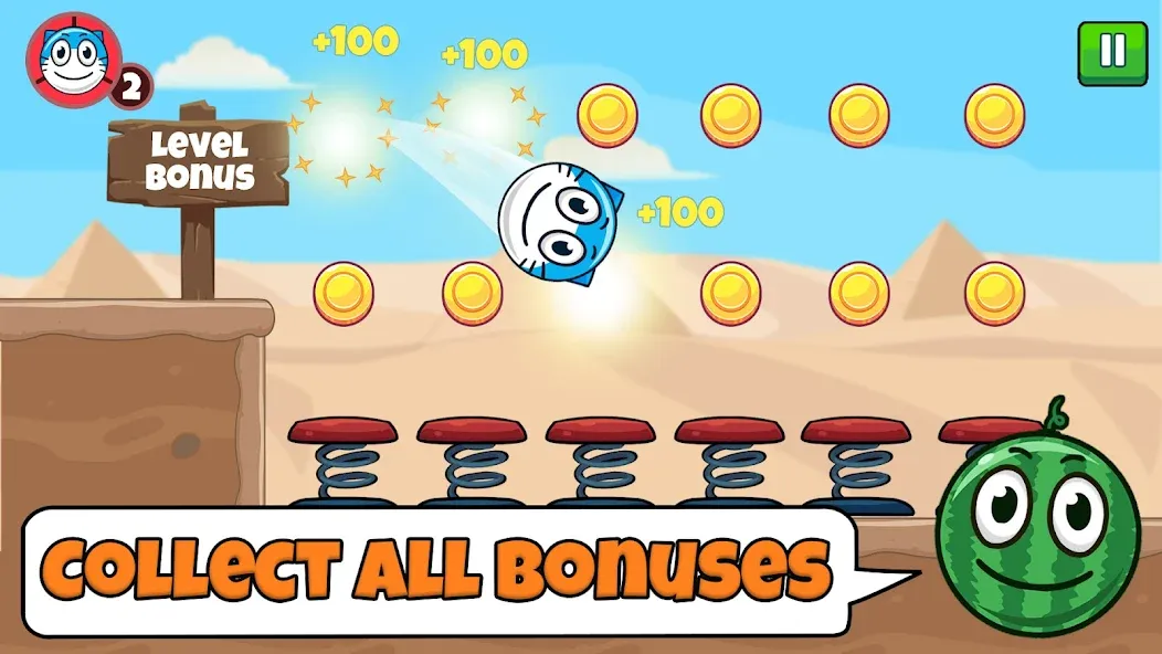 Red Ball Roller (Ред Болл Роллер) МОД/Взлом [Деньги, Монеты и Меню MOD] Screenshot 5