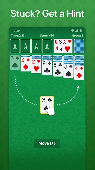 Solitaire - Classic Card Game (Солитер) МОД/Взлом [Много монет, Открытые уровни и Мега MOD] Screenshot 4