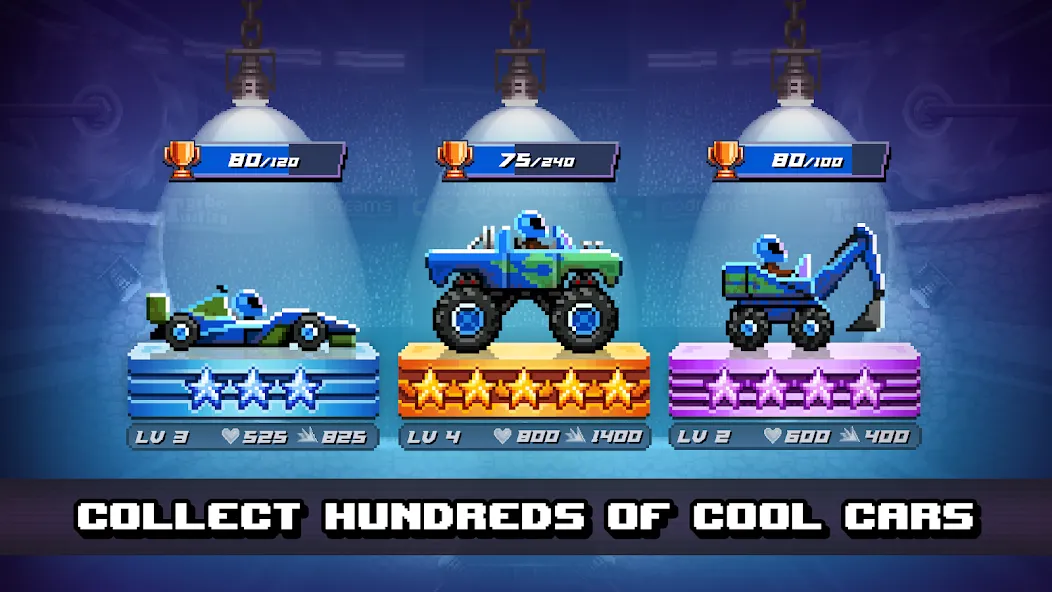 Drive Ahead! - Fun Car Battles МОД/Взлом [Все открыто, Дополнительные деньги и Меню MOD] Screenshot 3