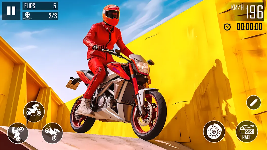 Ultimate Bike Stunt: Bike Game (Ультимейт Байк Стант) МОД/Взлом [Бесконечные деньги, Монеты и Мега MOD] Screenshot 3