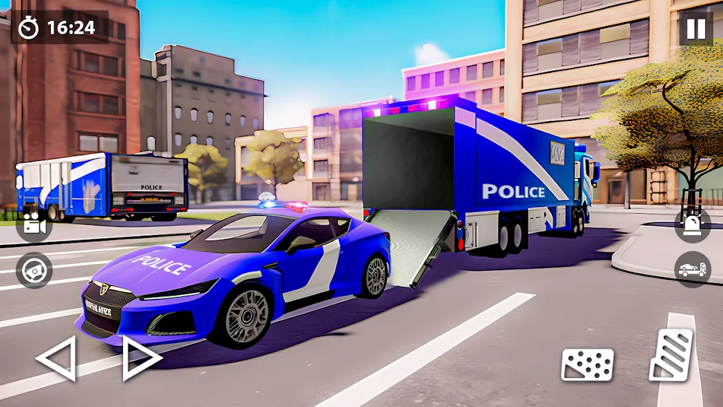 US Police Car Transporter Game (Полицейский транспорт игры) МОД/Взлом [Много монет, Открытые уровни и Мега MOD] Screenshot 3