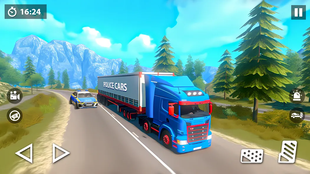 US Police Car Transporter Game (Полицейский транспорт игры) МОД/Взлом [Много монет, Открытые уровни и Мега MOD] Screenshot 4