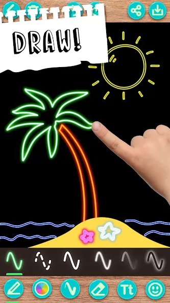 Draw Doodle - Kids drawing МОД/Взлом [Много денег, Монет и Все открыто] Screenshot 2