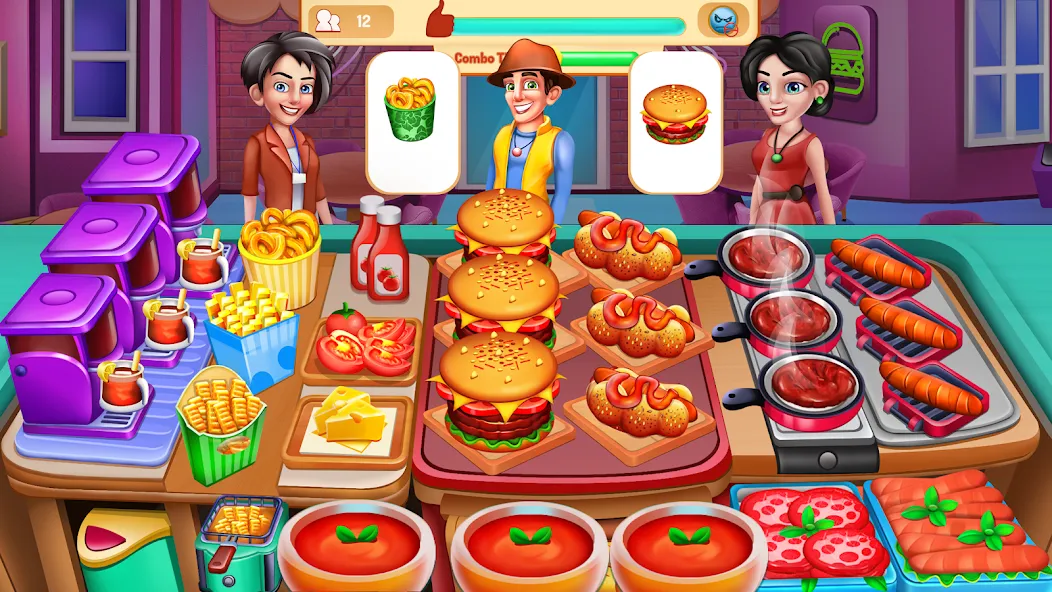 Cooking Food: Time Management МОД/Взлом [Бесконечные деньги, Монеты и Мега MOD] Screenshot 1