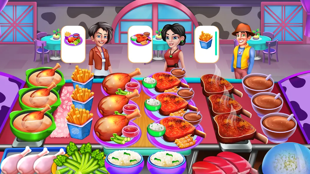 Cooking Food: Time Management МОД/Взлом [Бесконечные деньги, Монеты и Мега MOD] Screenshot 2