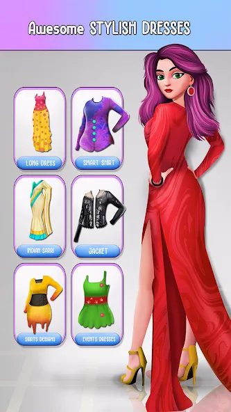 Fashion Stylist Makeup Dressup МОД/Взлом [Много монет, Открытые уровни и Мега MOD] Screenshot 2