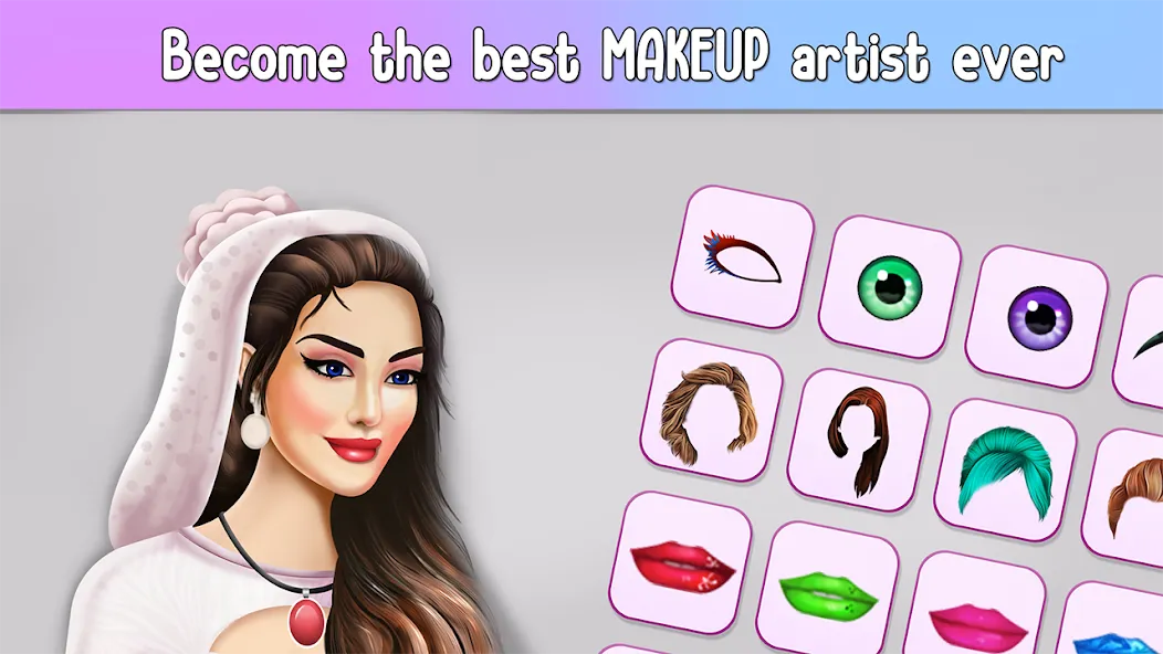Fashion Stylist Makeup Dressup МОД/Взлом [Много монет, Открытые уровни и Мега MOD] Screenshot 3