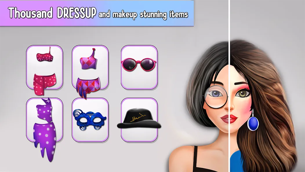 Fashion Stylist Makeup Dressup МОД/Взлом [Много монет, Открытые уровни и Мега MOD] Screenshot 4