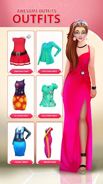Girls Dress Up: Makeup Games МОД/Взлом [Меню, Бесконечные монеты и Открытые уровни] Screenshot 4