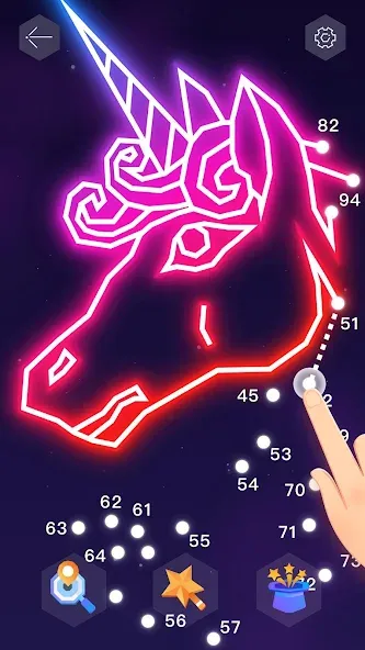 Dot it: Connect the Dots (Дот ит) МОД/Взлом [Меню, Бесконечные монеты и Открытые уровни] Screenshot 3