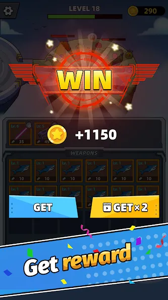 Merge Weapons：Air Island TD МОД/Взлом [Много монет, Открытые уровни и Мега MOD] Screenshot 5