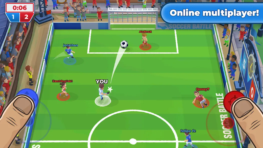 Soccer Battle -  PvP Football МОД/Взлом [Много монет, Открытые уровни и Мега MOD] Screenshot 1