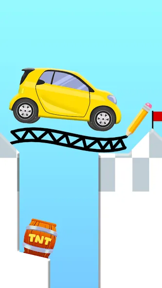 Draw 2 Bridge: Draw Save Car (Дроу 2 Бридж) МОД/Взлом [Много монет, Открытые уровни и Мега MOD] Screenshot 3