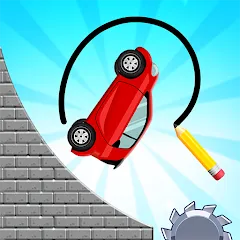 Скачать Draw 2 Bridge: Draw Save Car взлом на много денег и без рекламы на андроид бесплатно