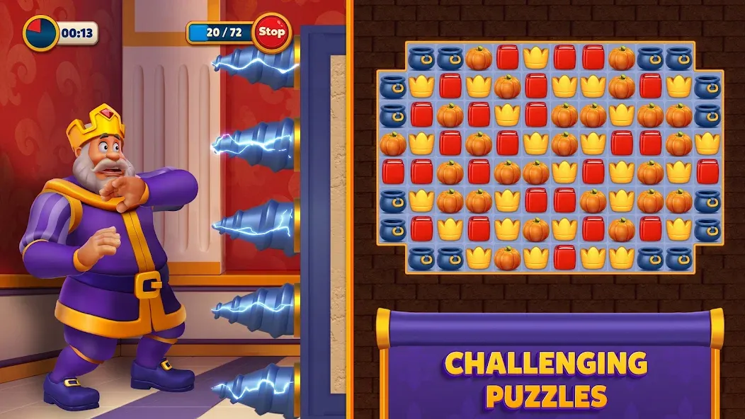 Royal Match (Роял Мэтч) МОД/Взлом [Бесконечные деньги, Монеты и Мега MOD] Screenshot 2