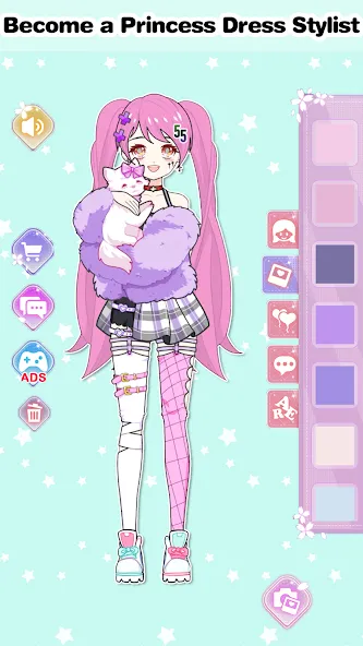 Vlinder Princess Dress up game МОД/Взлом [Много денег, Монет и Все открыто] Screenshot 4