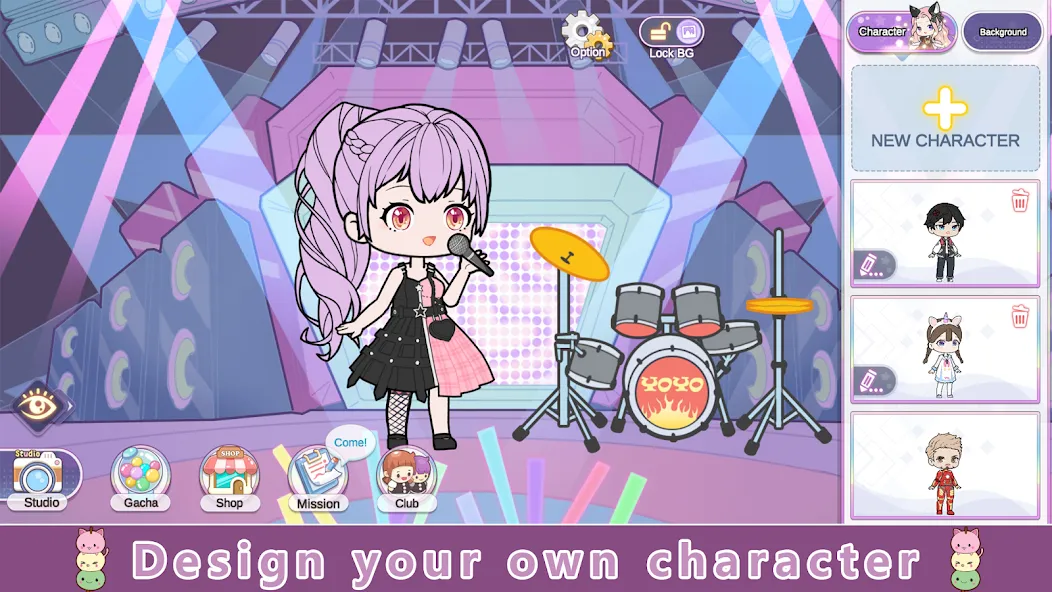 YOYO Doll Anime Dress Up Game (ЙОЙО) МОД/Взлом [Все открыто, Дополнительные деньги и Меню MOD] Screenshot 1