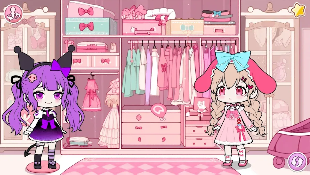 YOYO Doll School life Dress up (ЙОЙО Лайф ворлд) МОД/Взлом [Меню, Бесконечные монеты и Открытые уровни] Screenshot 1