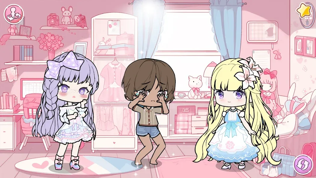 YOYO Doll School life Dress up (ЙОЙО Лайф ворлд) МОД/Взлом [Меню, Бесконечные монеты и Открытые уровни] Screenshot 3