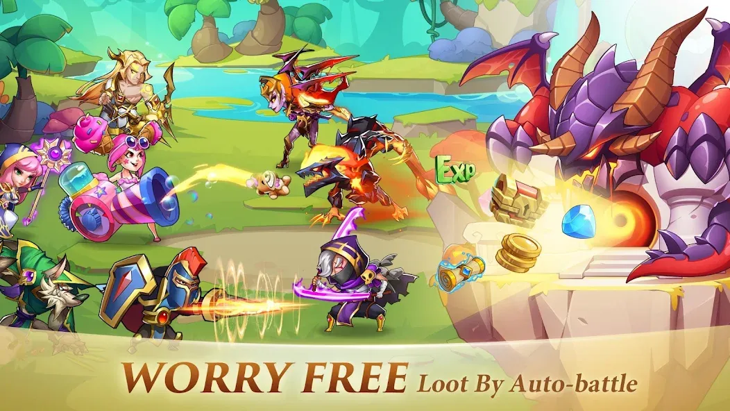 Idle Heroes (Айдел Хироес) МОД/Взлом [Деньги, Монеты и Меню MOD] Screenshot 3