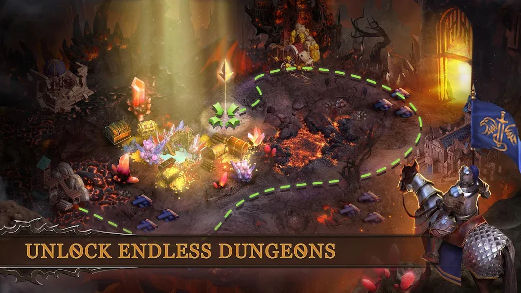 Dungeon & Heroes: 3D RPG МОД/Взлом [Меню, Бесконечные монеты и Открытые уровни] Screenshot 4