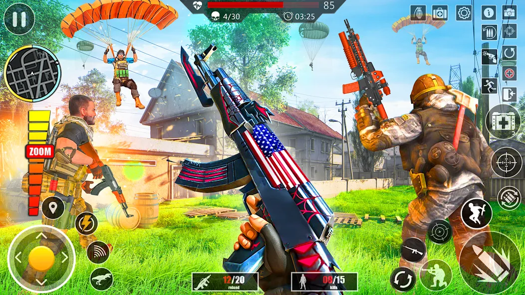 Elite Commando Shooting Games (Элитные игры стрельбы командос) МОД/Взлом [Меню, Бесконечные монеты и Открытые уровни] Screenshot 2